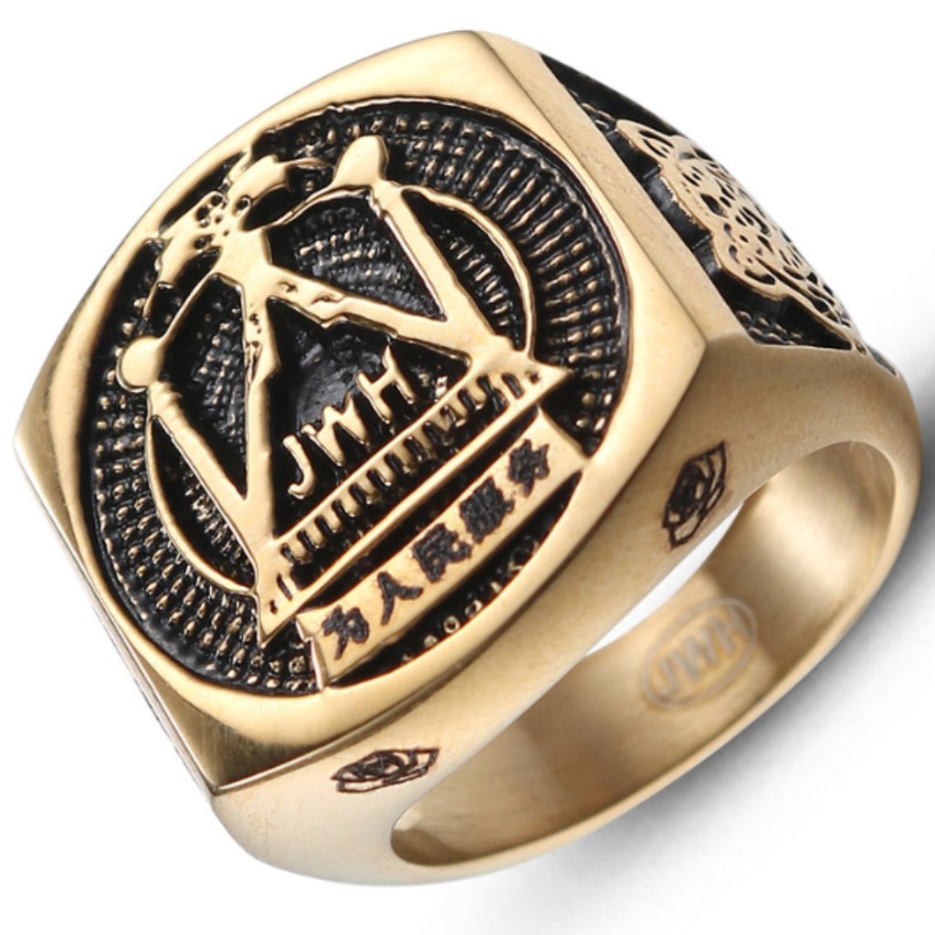 Custom Made Masonic Stone Ring